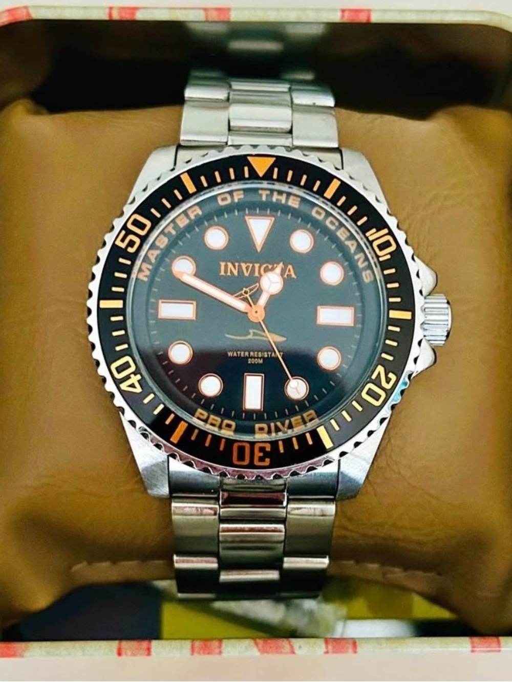 Invicta Men's Pro Diver Watch in Black and Orange
